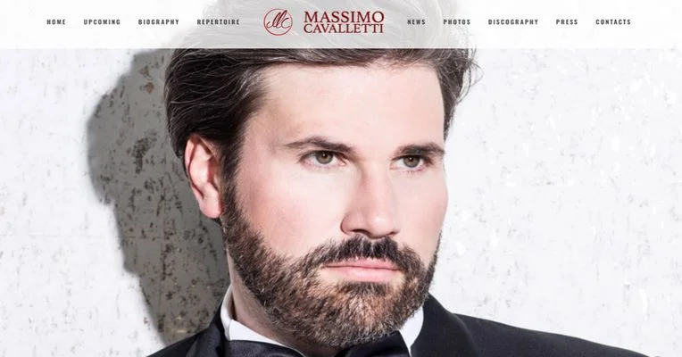 Immagine del sito internet realizzato per cantante baritono Massimo Cavalletti